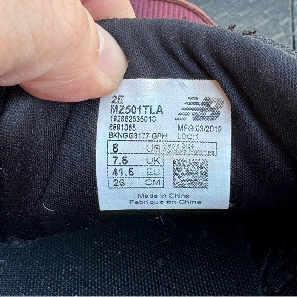 New Balance Men’s Burgandy Wine Suede 501 Shoes Size 8 - Picture 8 of 8